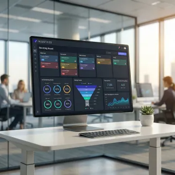 AI recruitment software dashboard showing candidate pipeline analytics and automated screening results