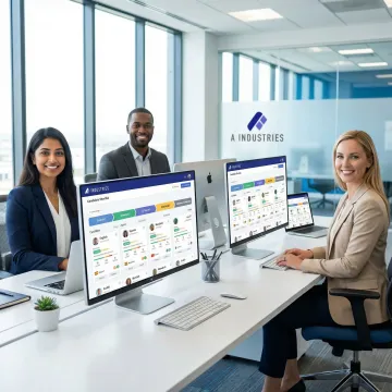Enterprise recruiting team reviewing AI-generated multilingual candidate shortlists on a dashboard