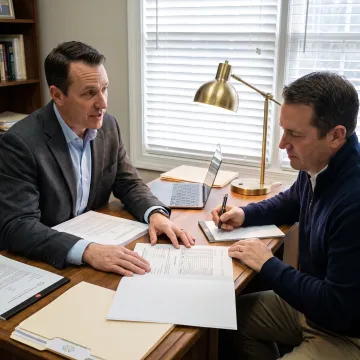 Tax advisor explaining an IRS resolution strategy