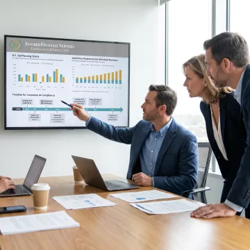Tax advisor discussing year-round strategy with business leaders