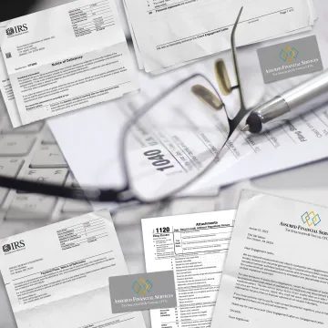 Tax professional organizing IRS resolution paperwork