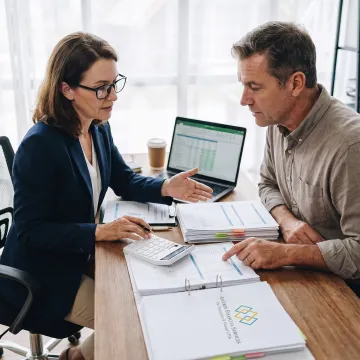 Tax advisor explaining an IRS resolution strategy