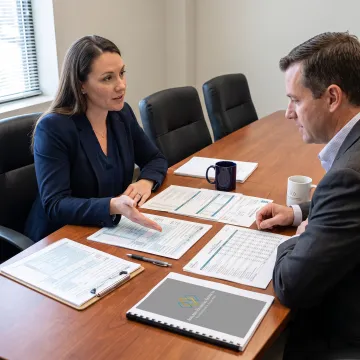 Tax advisor explaining IRS resolution options