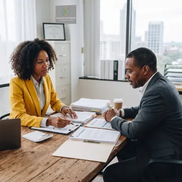 Advisor explaining IRS resolution options