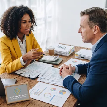 Tax advisor explaining IRS resolution options