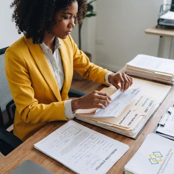 Tax professional organizing an IRS resolution strategy