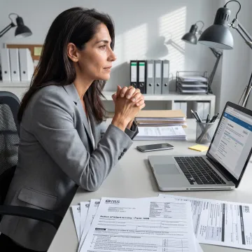 Tax professional meeting with business client