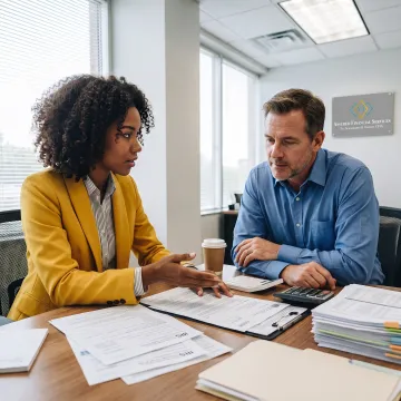 Tax advisor explaining an IRS resolution plan
