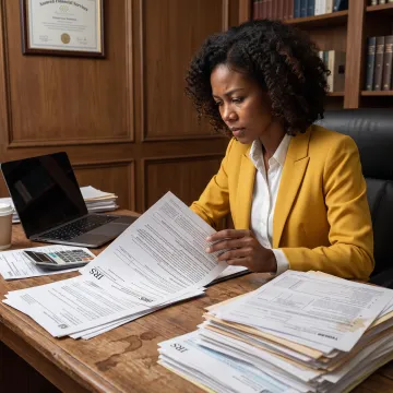 Tax professional reviewing IRS resolution documents