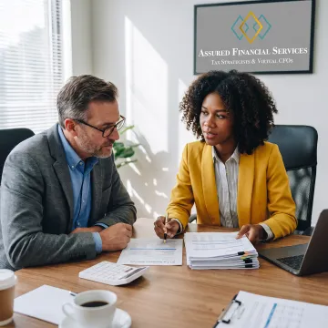 Advisor explaining a tax resolution plan