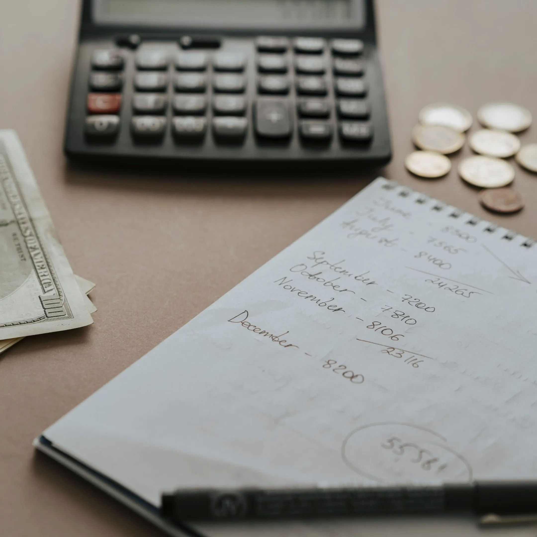 Tax advisor sorting federal tax return records