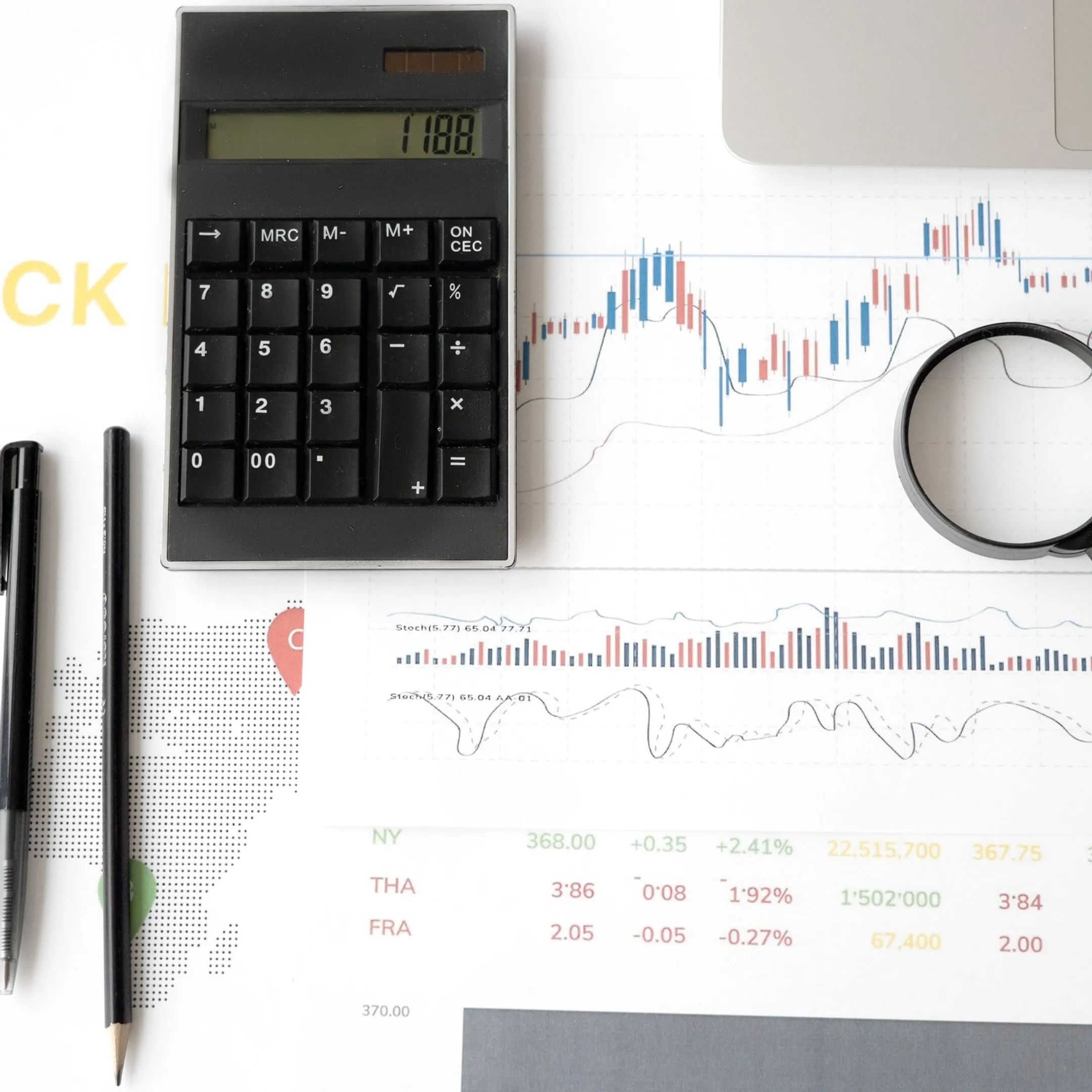 Business advisor presenting a financial plan