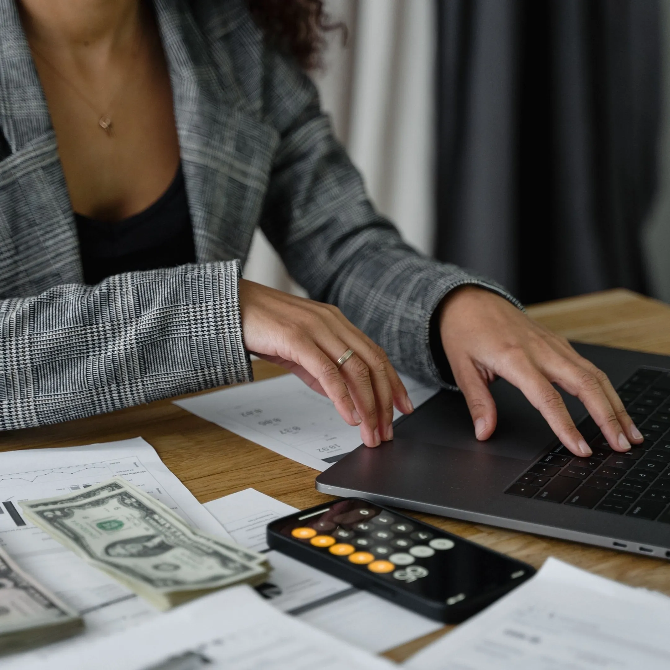 Tax advisor organizing IRS resolution records