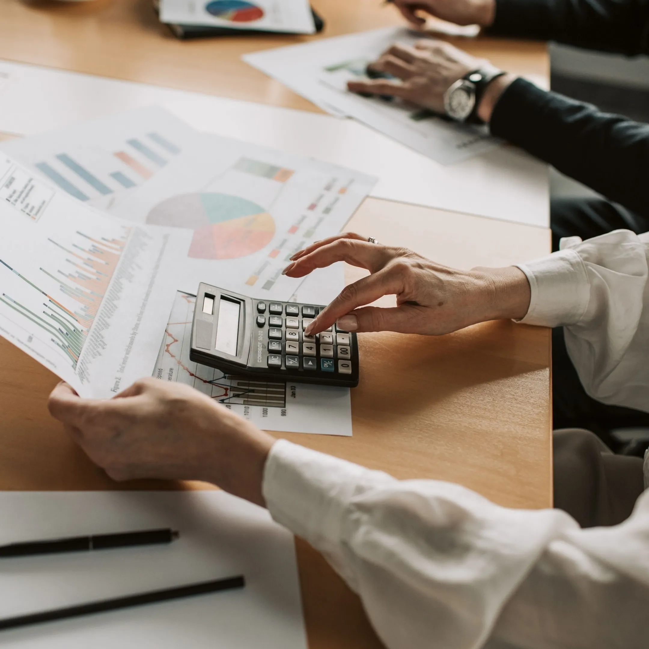 Tax advisor arranging IRS resolution paperwork