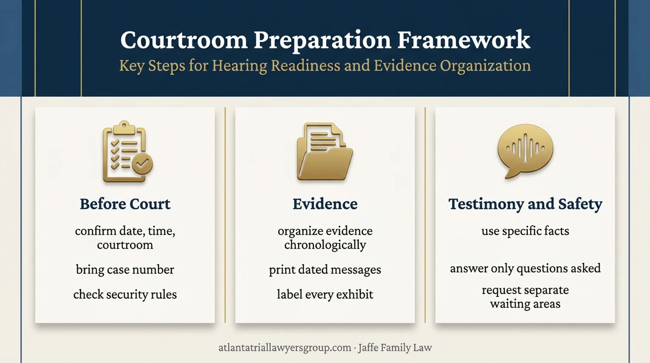 Temporary protective order hearing preparation framework for Georgia courts