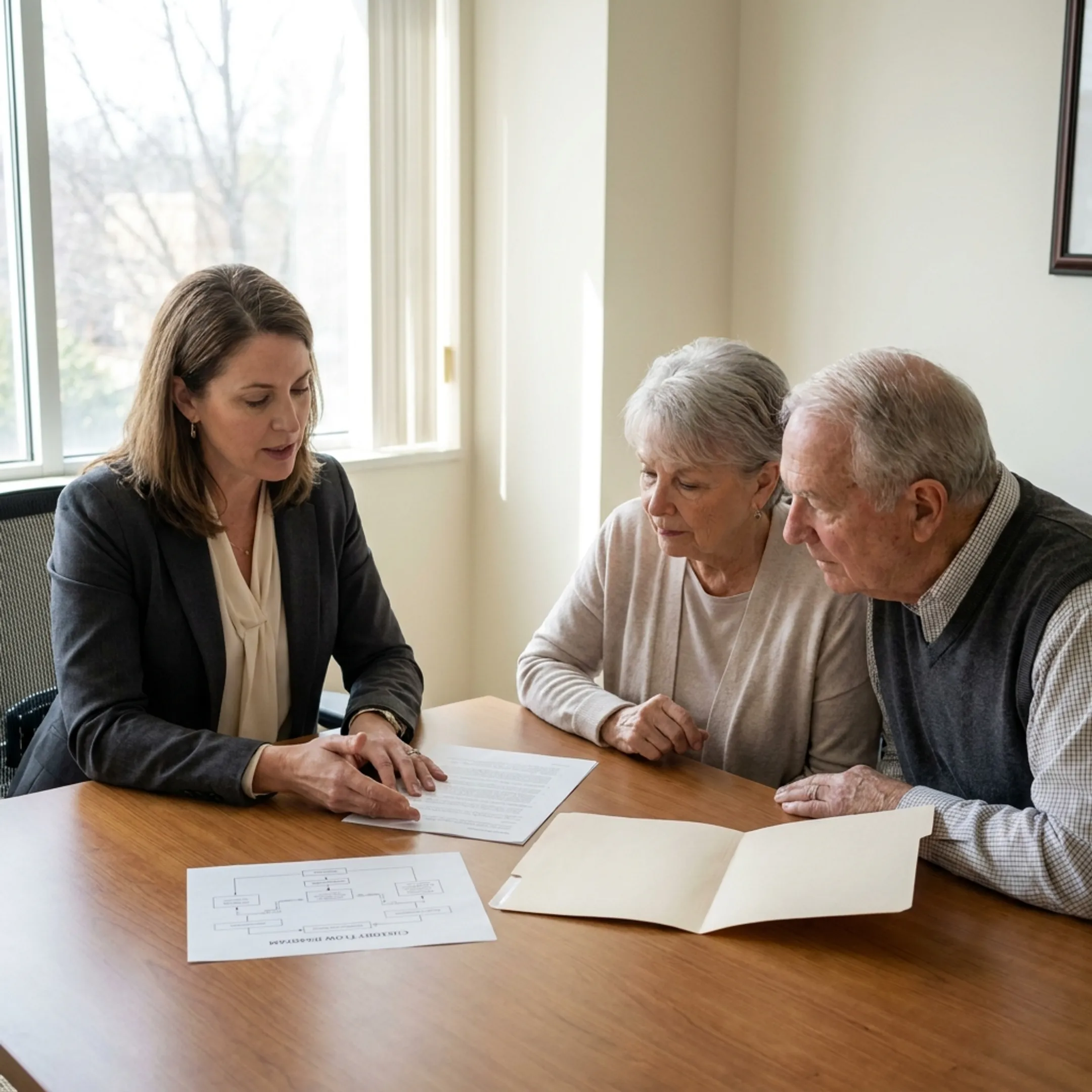 Family law attorney discussing grandparent rights with clients