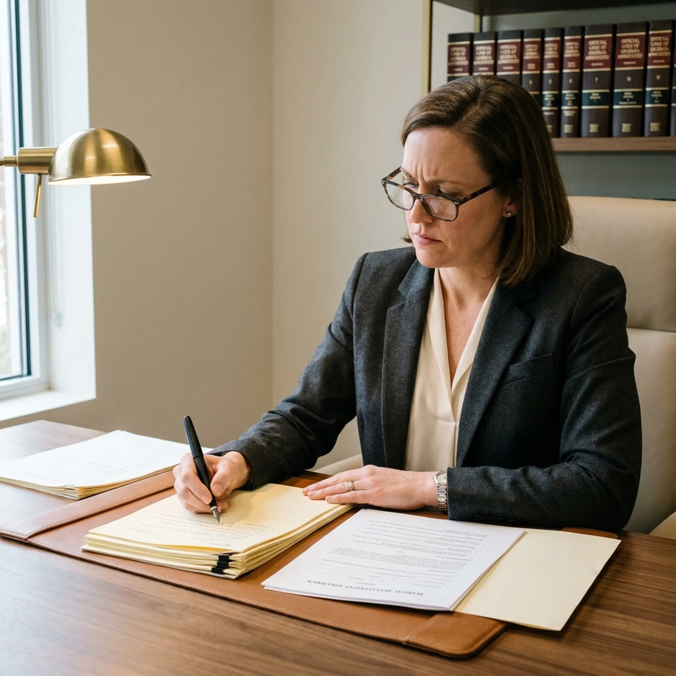 Attorneys preparing Georgia divorce court filings and settlement documents