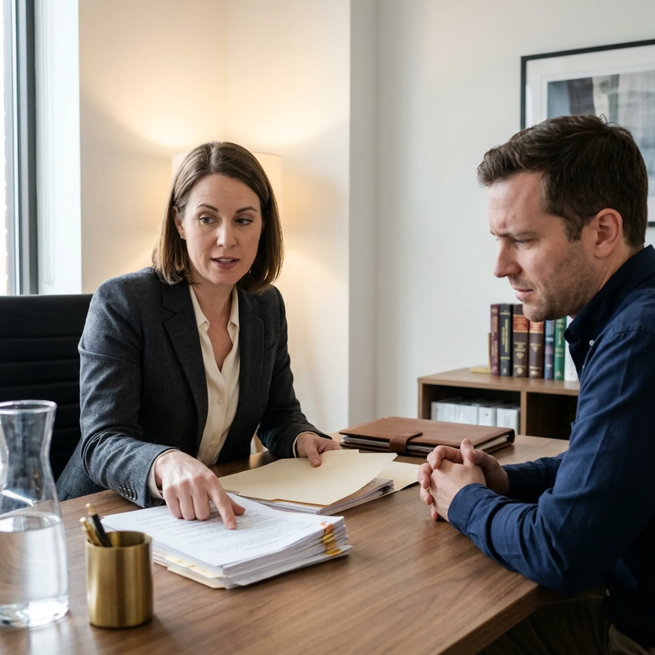 Georgia family law attorney providing client consultation on divorce proceedings