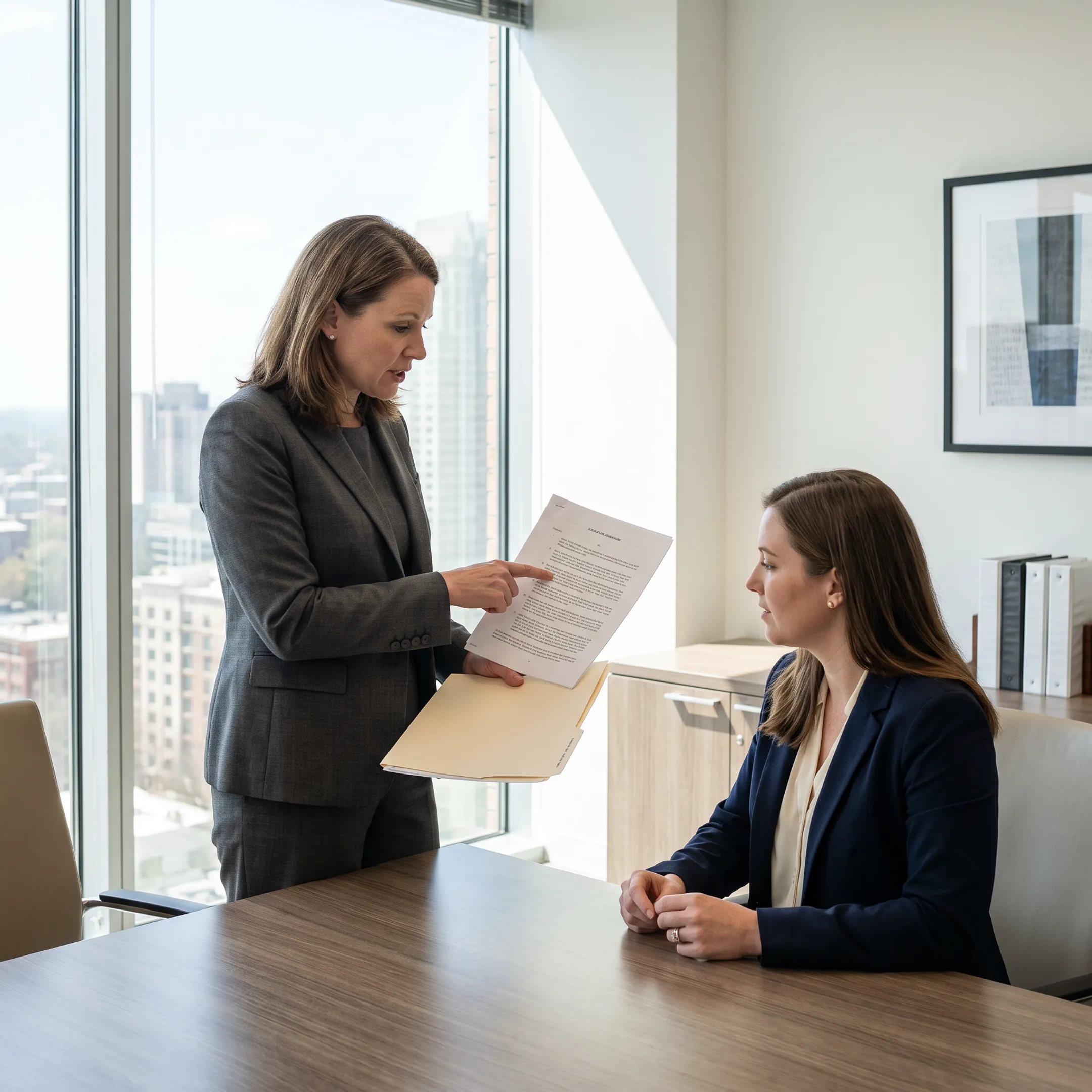 Family law attorney consulting with a client in Columbus Georgia