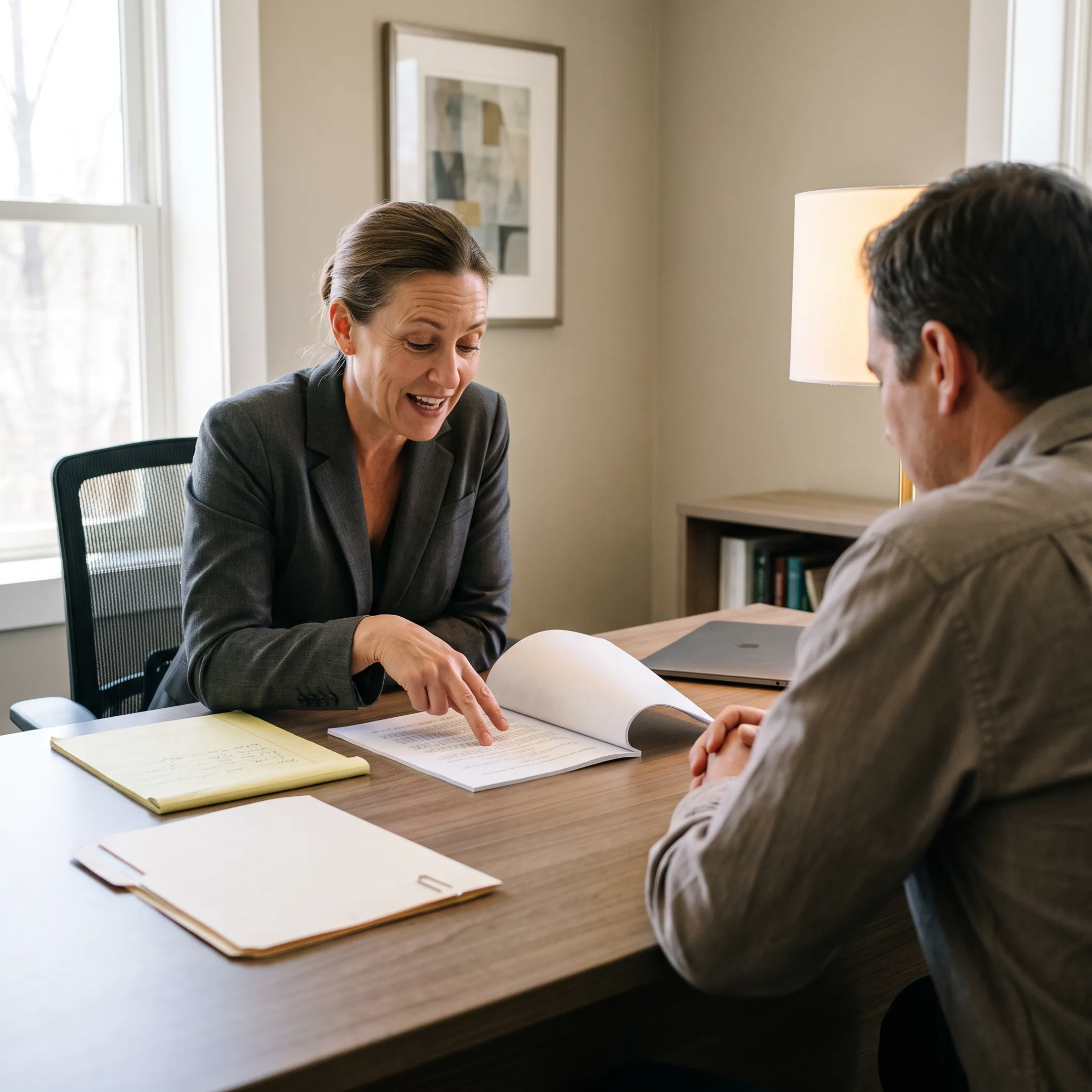 Experienced Georgia divorce attorney discussing legal options during a consultation