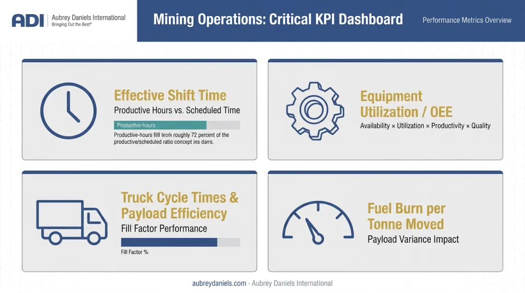 Four key mining performance metrics tracked for operational efficiency improvement