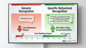 Specific versus generic recognition example comparison showing behavioral reinforcement impact
