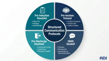 Four ASC structured communication protocols pre-induction timeout discharge and SBAR handoff