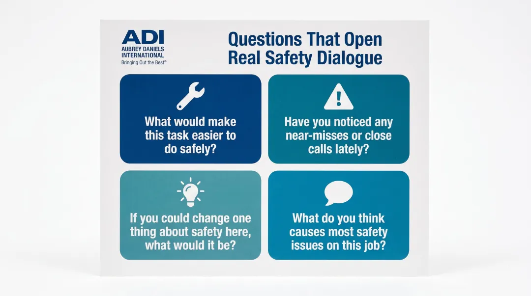 Four open-ended safety conversation questions leaders should ask workers daily