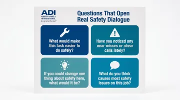 Four open-ended safety conversation questions leaders should ask workers daily