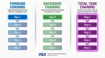 ABA behavior chaining three methods forward backward and total-task comparison