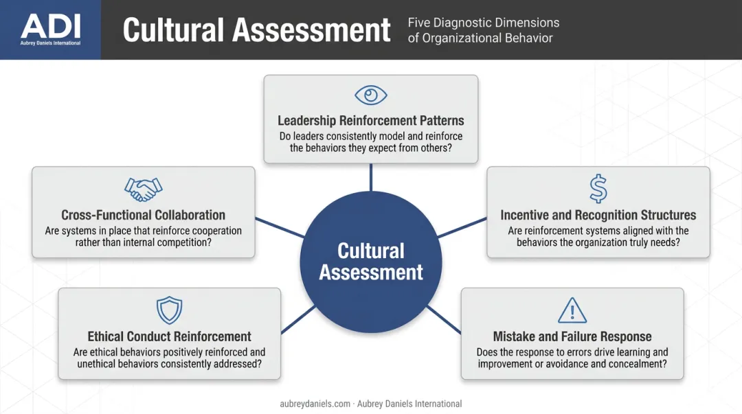 Five key dimensions of financial services cultural assessment behavioral framework