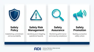 Four pillars of safety management framework policy risk assurance promotion