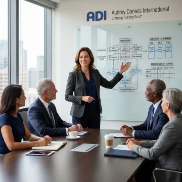 Executive coaching discussion with leadership team