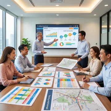 Utility consulting process meeting with project stakeholders