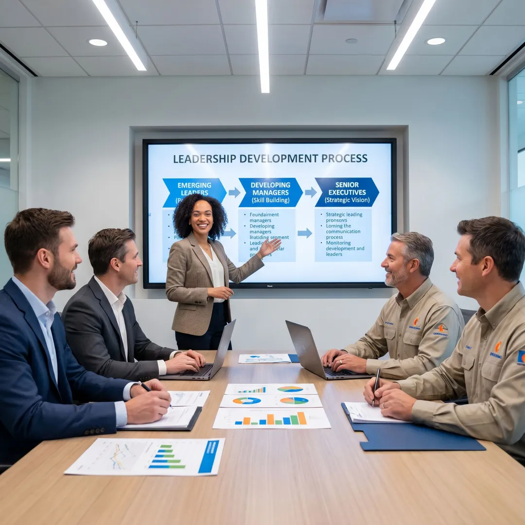 Consultant guiding oil and gas leadership process