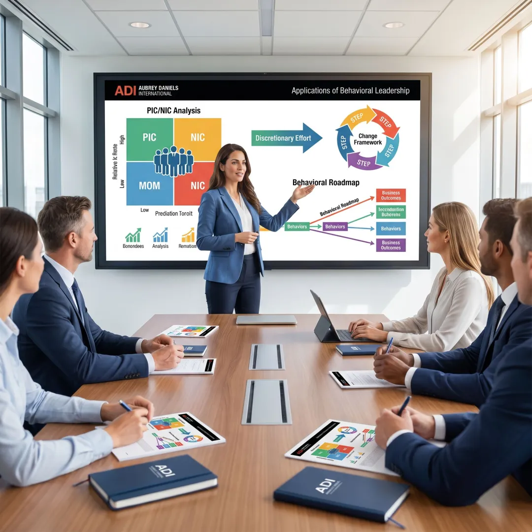Consultant presenting a change management roadmap