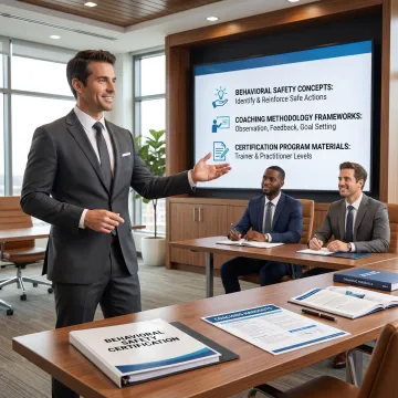 Behavioral safety training session for workplace leaders