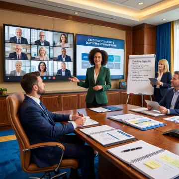 Virtual executive coaching process session
