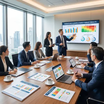 Workplace survey analysis meeting
