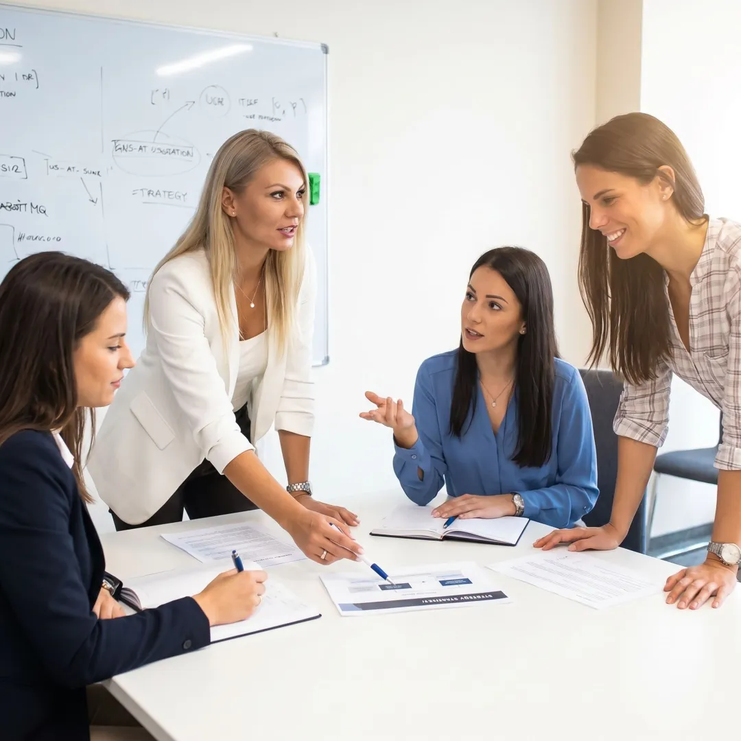 Women leaders in a coaching and training session