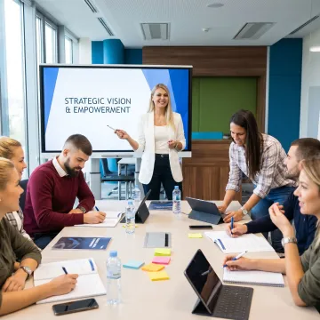 Corporate leadership training session with business professionals