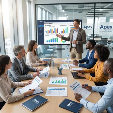 Behavioral consulting session with business leaders