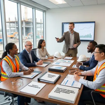 Consultant guiding a workplace safety improvement process