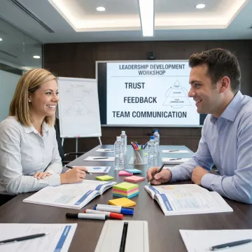 Managers in a psychological safety training session