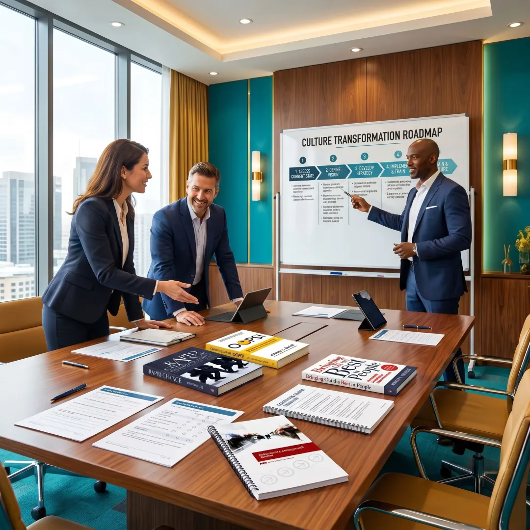 Consultants guiding a workplace culture change process