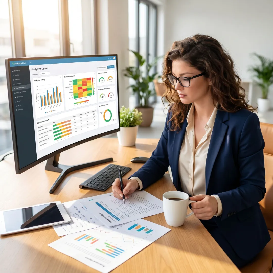 Behavioral consultant analyzing survey and assessment data