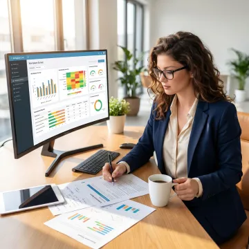 Behavioral consultant analyzing survey and assessment data