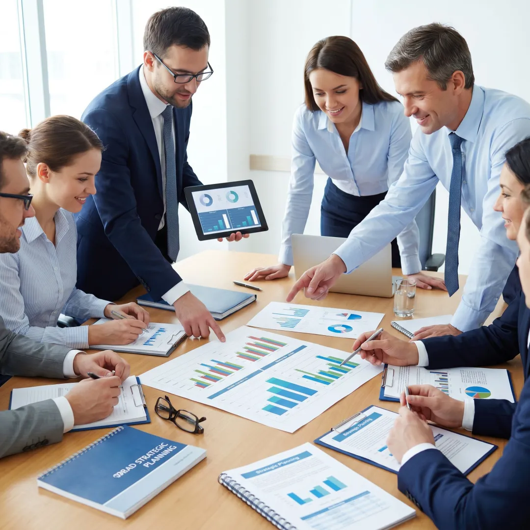 Consultants guiding a business performance improvement process