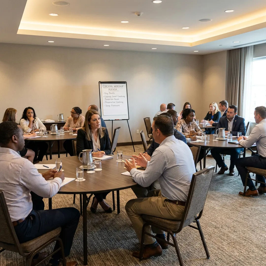 Hospitality leaders in a training workshop