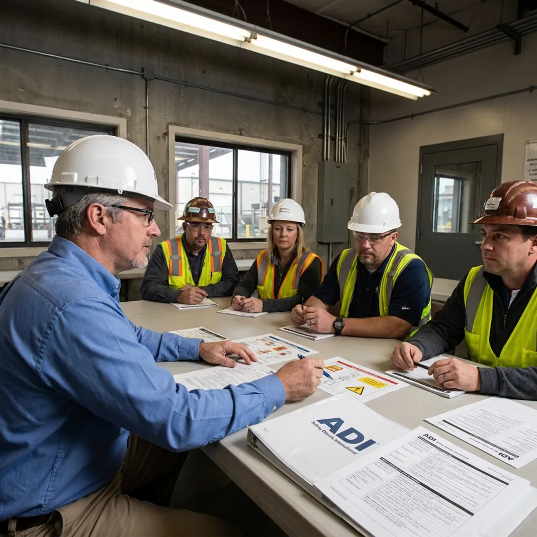 Safety consultant coaching electrical operations leaders